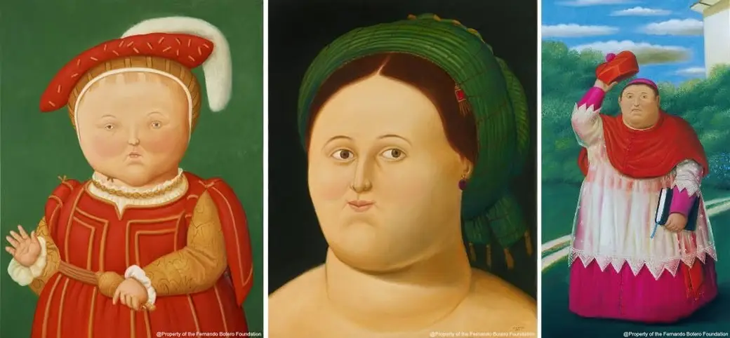 Fernando Botero 的人物畫。© Property of the Fernando Botero Foundation。