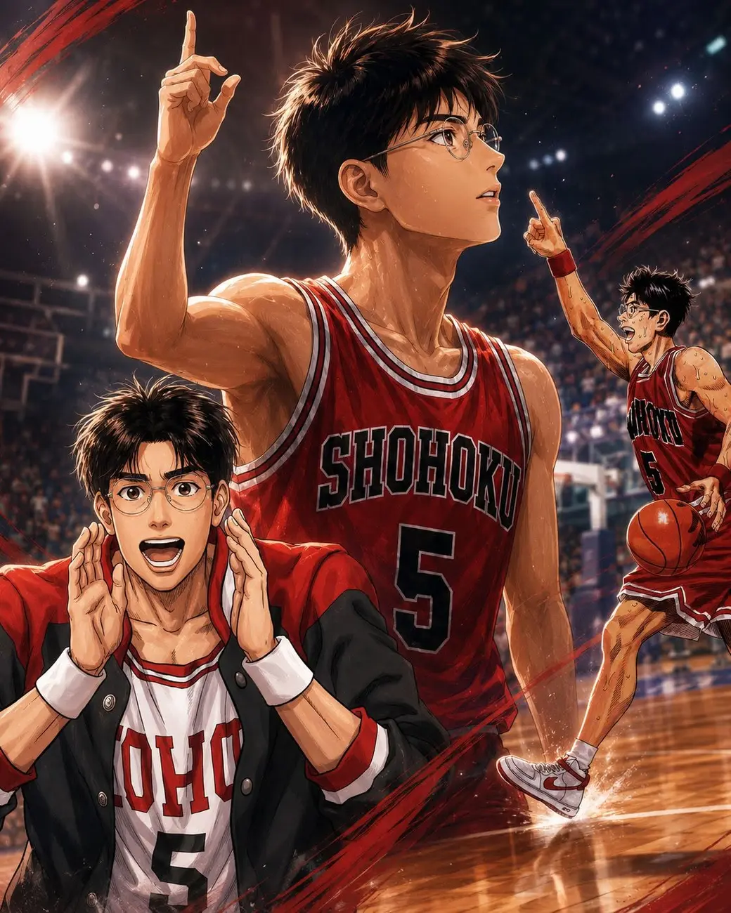 《灌籃高手》湘北 5 號，木暮公延。